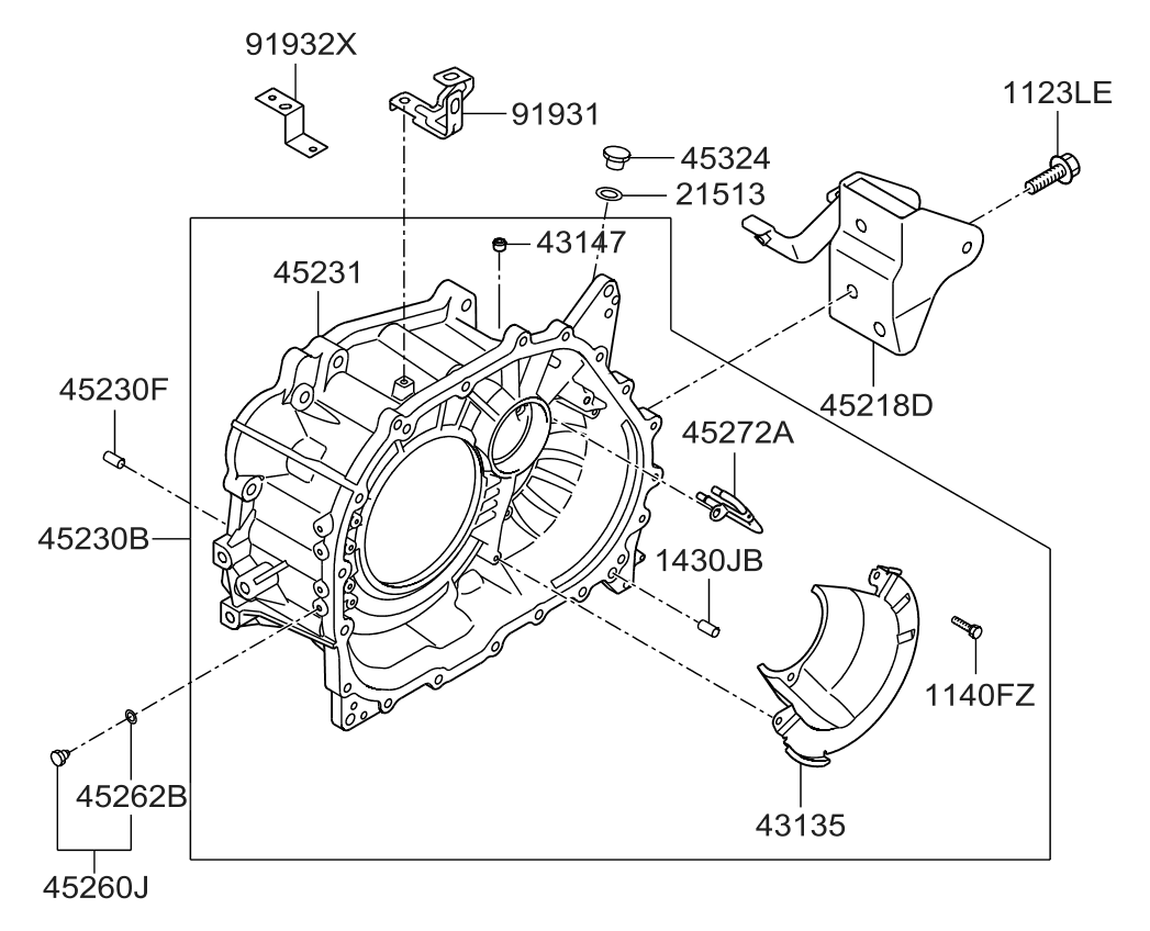 Kia 4523126000 Housing-Converter