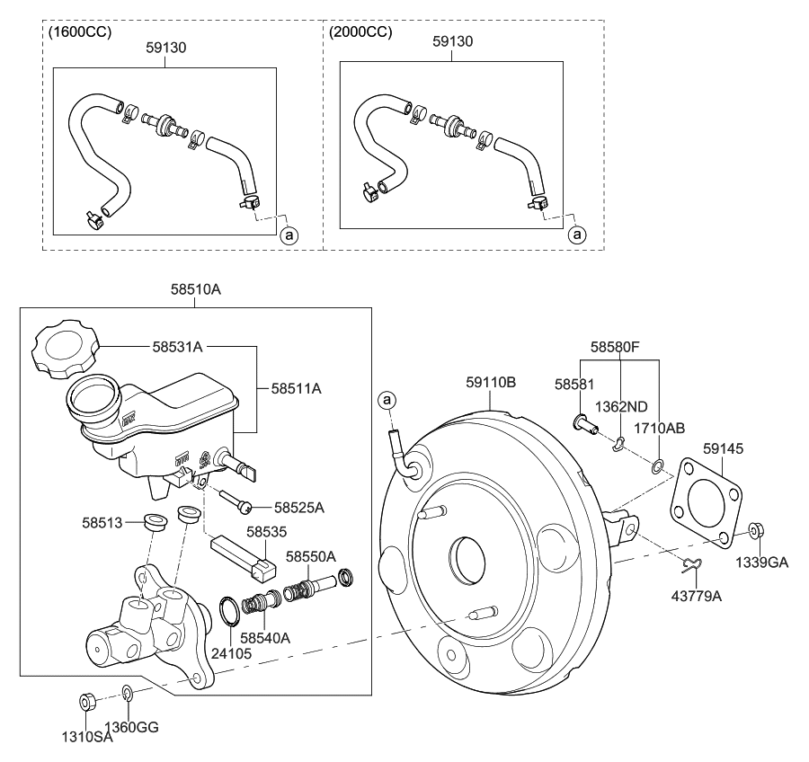 Kia 59110B2000 Booster Assembly-Brake