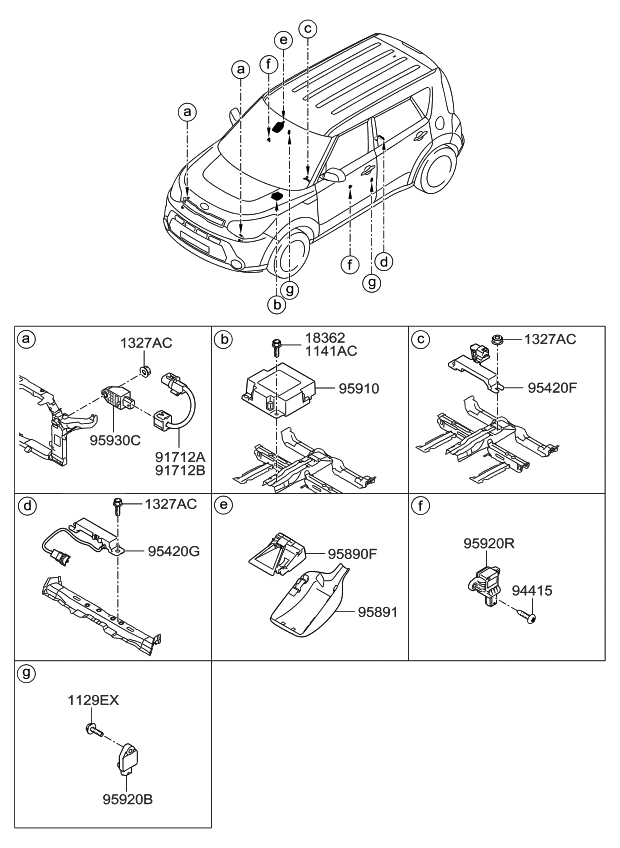 Kia 95891B2200 Cover-Lane Departure Warning System