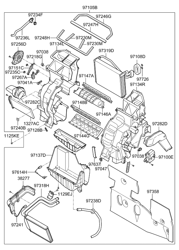 Kia 971011D300 Heater & EVAPORATOR