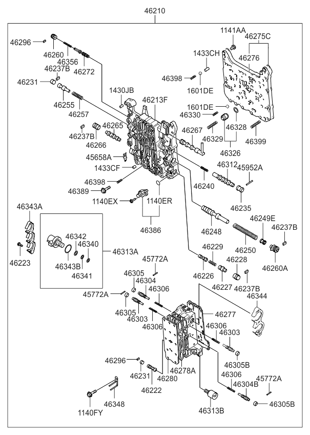 Kia 462103A003 Body Assembly-Automatic TRANSAXLE Valve