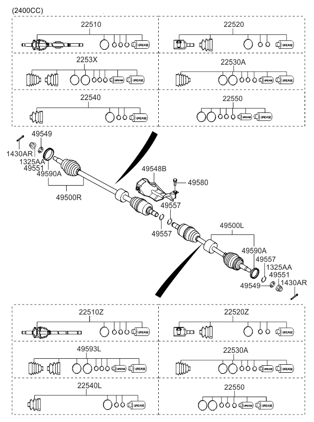 Kia 495921D201 Joint Set-Inner,LH