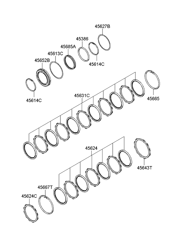 Kia 456533A200 Piston-Lower & Reverse