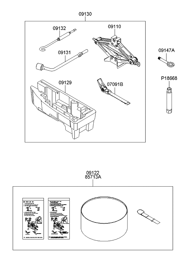 Kia 091001D650 Jack Assembly