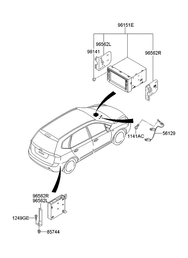 Kia 965621D300 Bracket-Mounting LH