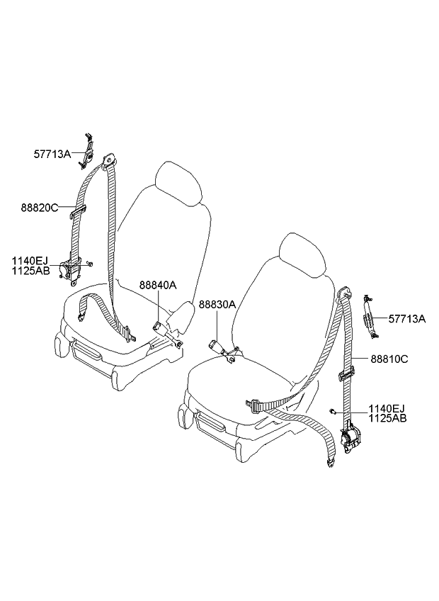 Kia 888901D500 Adjuster Assembly-Height