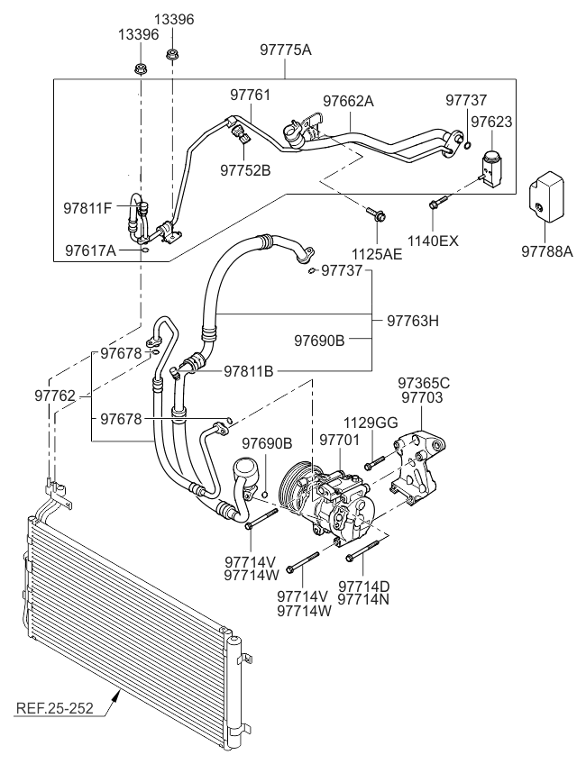 Kia 977031D100 Bracket-Compressor Mounting