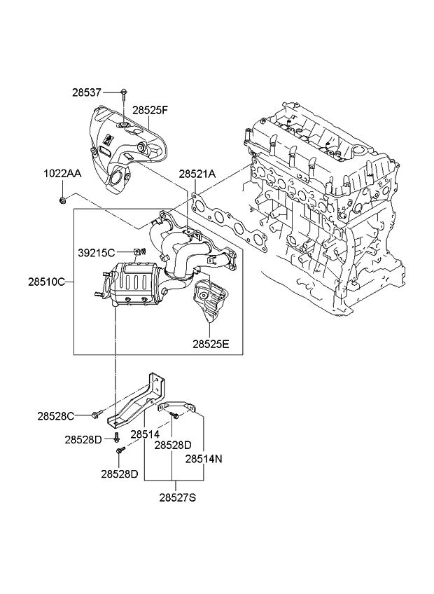 Kia 2852025002 Stay-Exhaust MANIFOL