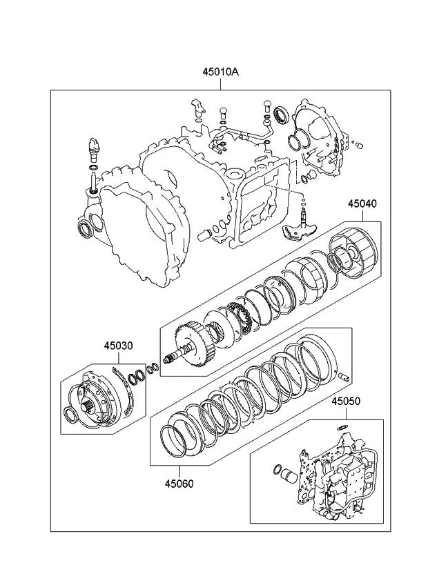 Kia 450103AA00 Seal Kit-Automatic TRANSAXLE OVERHAU