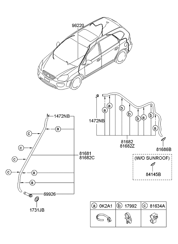 Kia 919601D000 Band-Cable