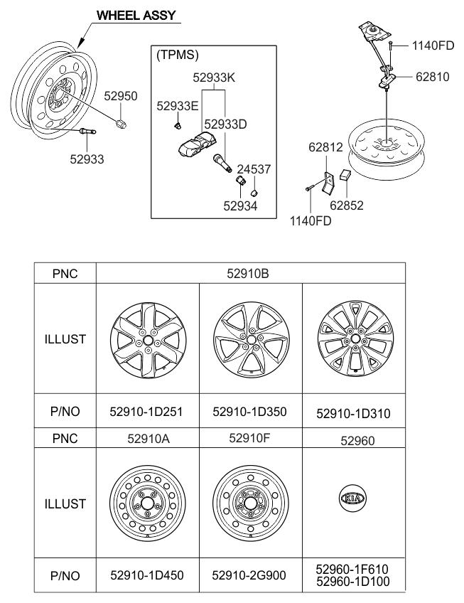 Kia 628121D000 Bracket