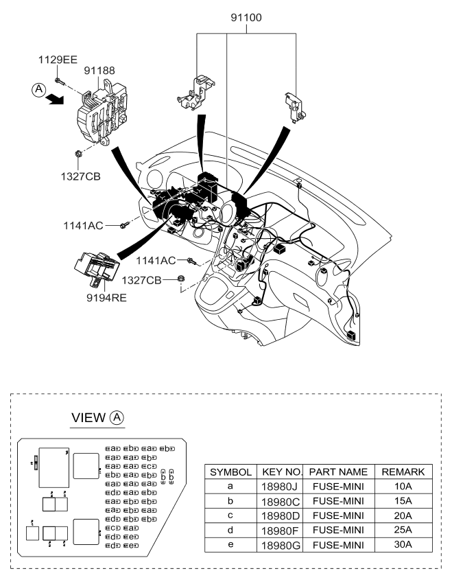 Kia 911641D200 Wiring Assembly-Main