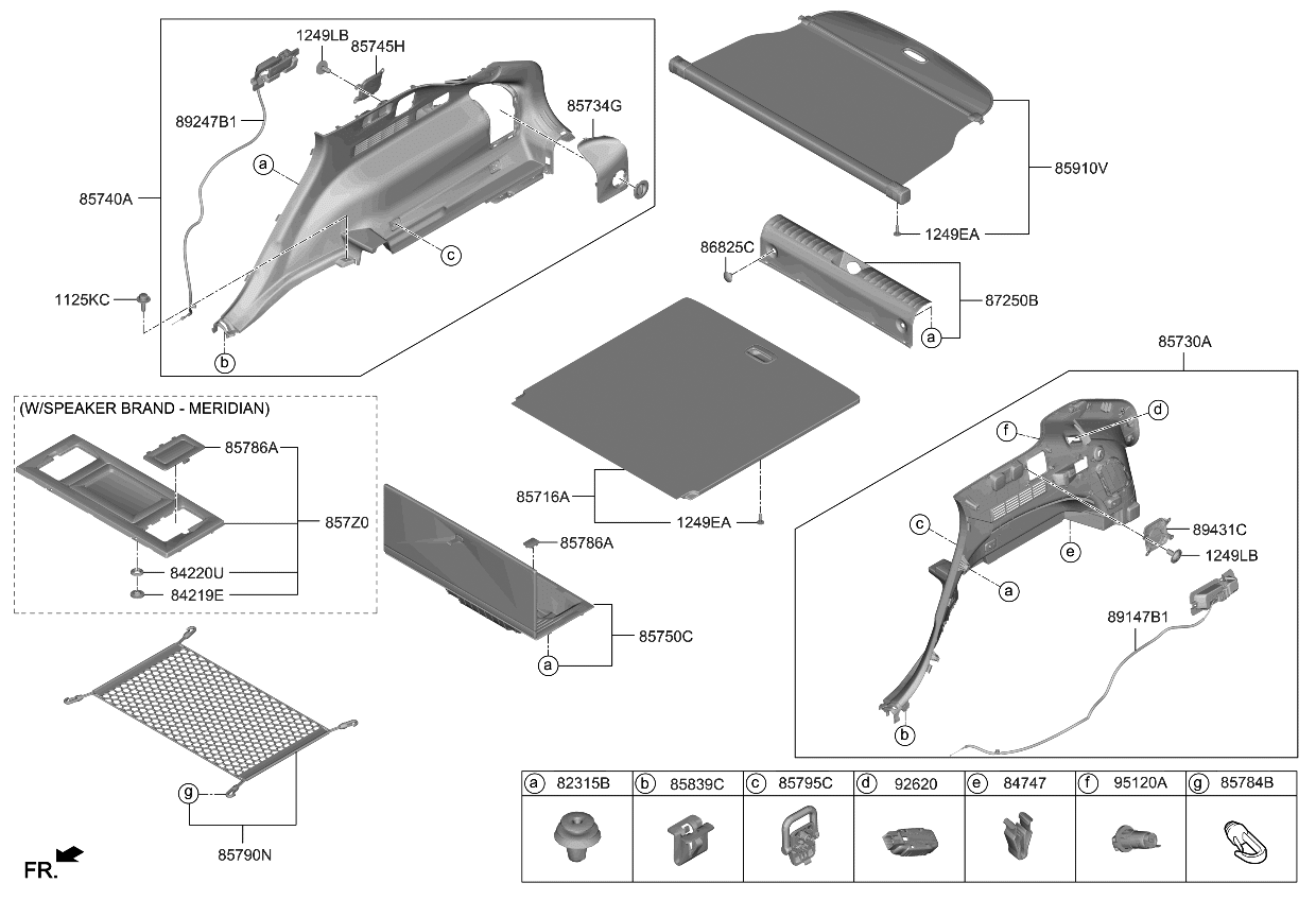 Kia 85748CV500 COVER-LUGGAGE SIDE,R