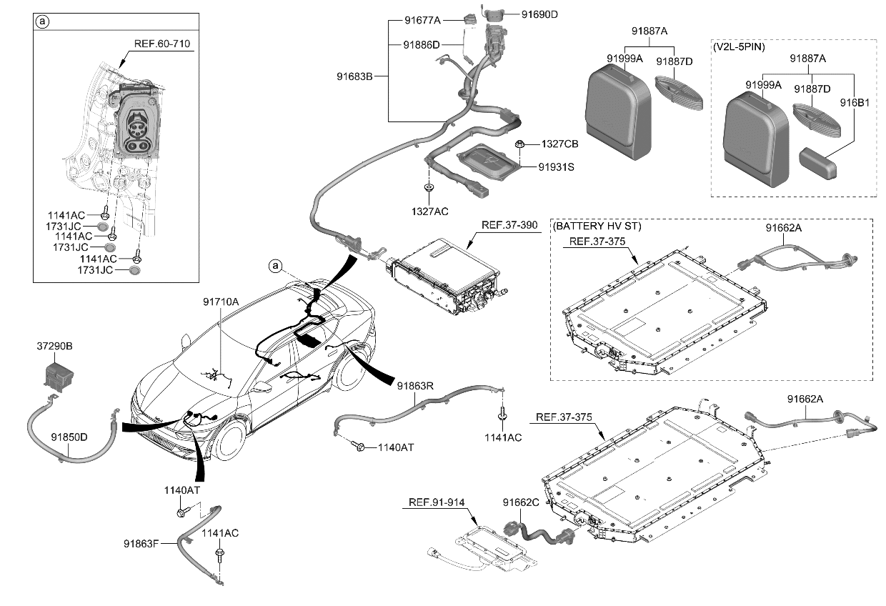 Kia 91863CV520 WIRING ASSY-FR PE GR