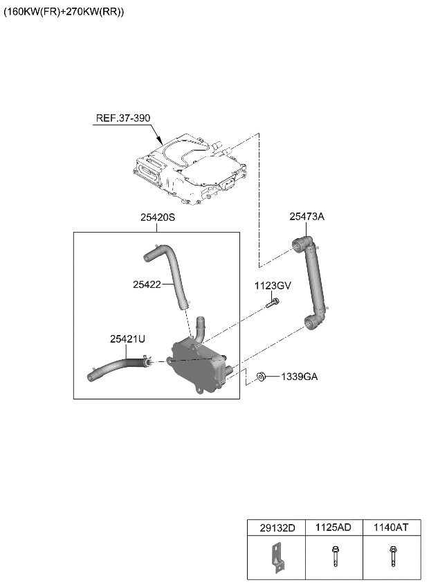 Kia 25421GI600 HOSE-OIL COOLER