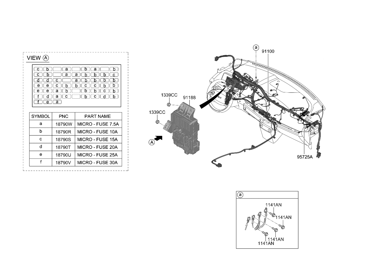 Kia 91121CV010 WIRING ASSY-MAIN