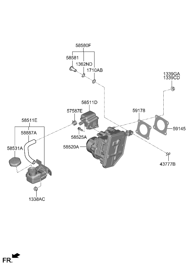 Kia 58511CV010 RESERVOIR ASSY