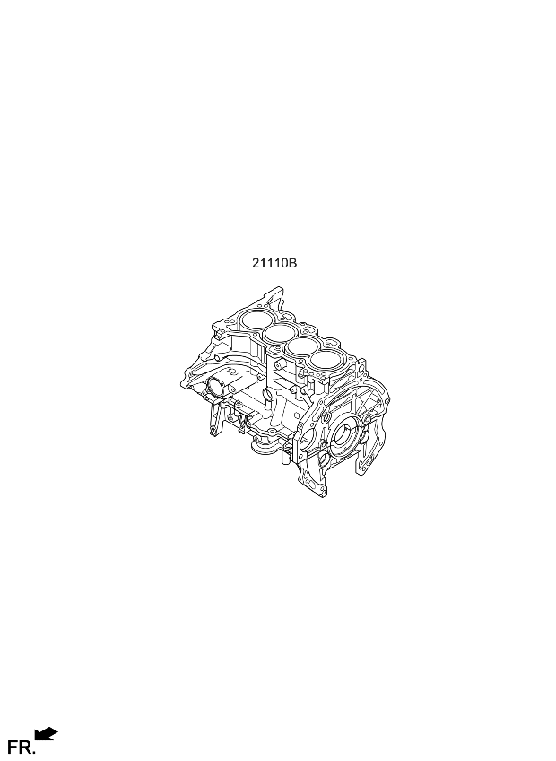 Kia 305V32EH00B BLOCK SUB ASSY-CYLIN