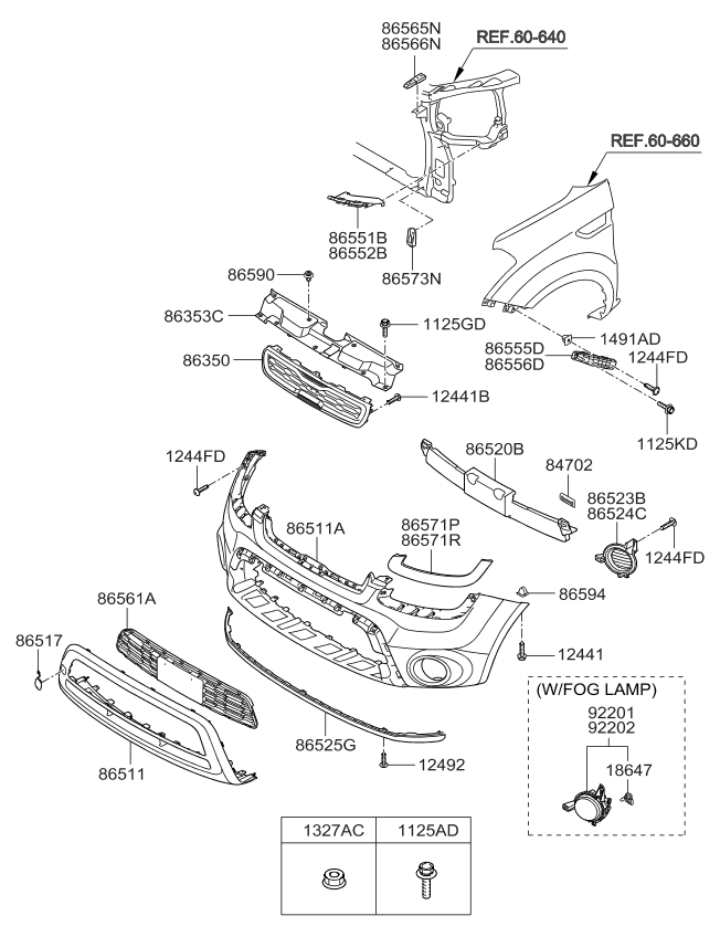 Kia 865172K510 Cap-Front Hook