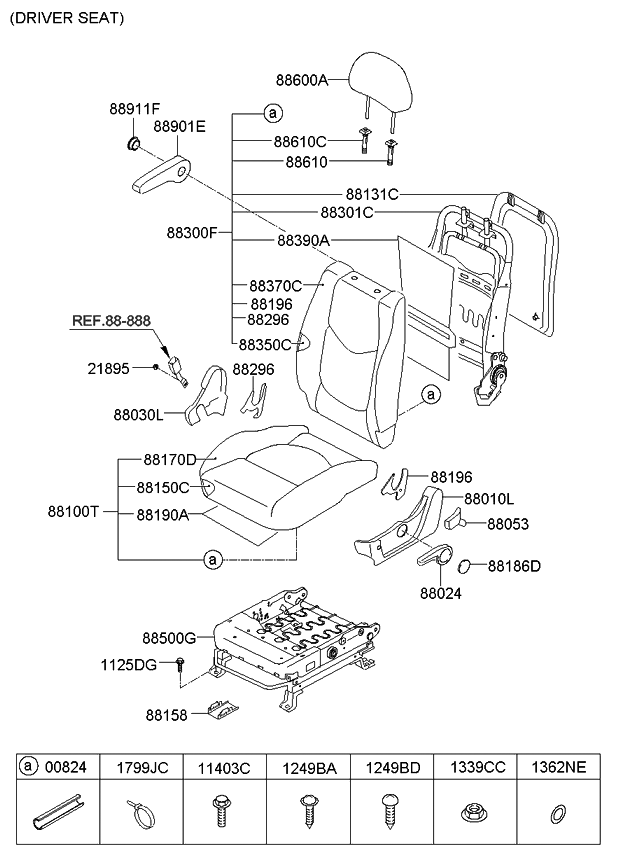 Kia 887002K012BHJ HEADREST Assembly-Front