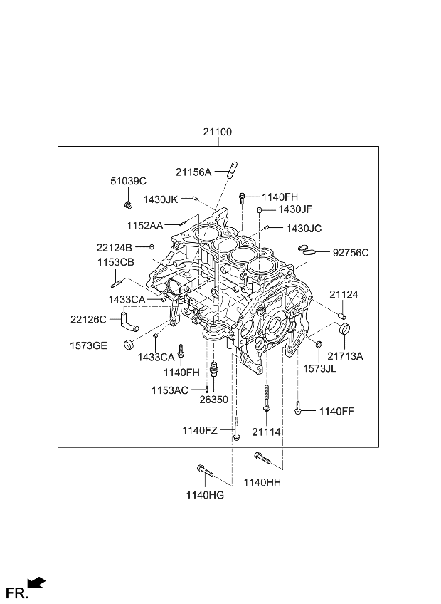 Kia 3D0532EU01A Block Assy-Cylinder