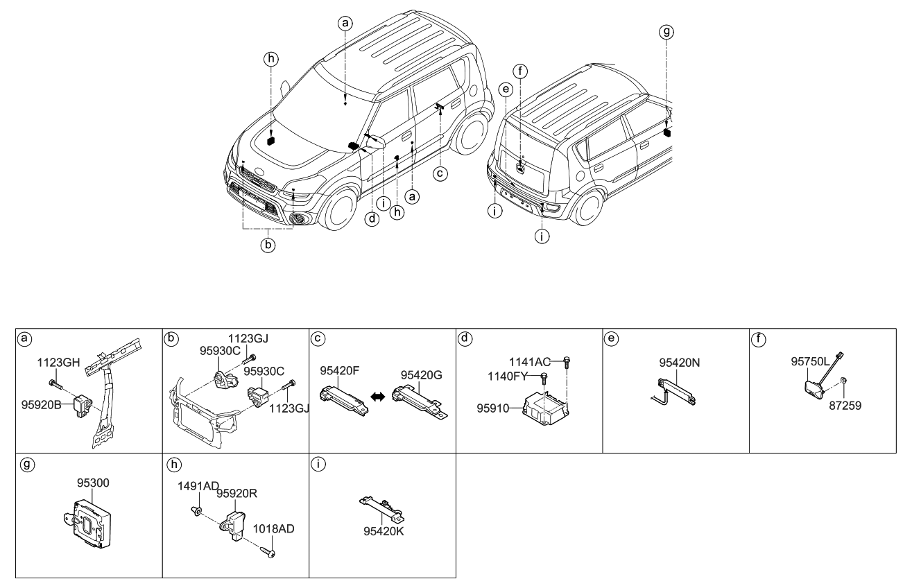 Kia 957602K101DT9 Camera Assembly-Back View