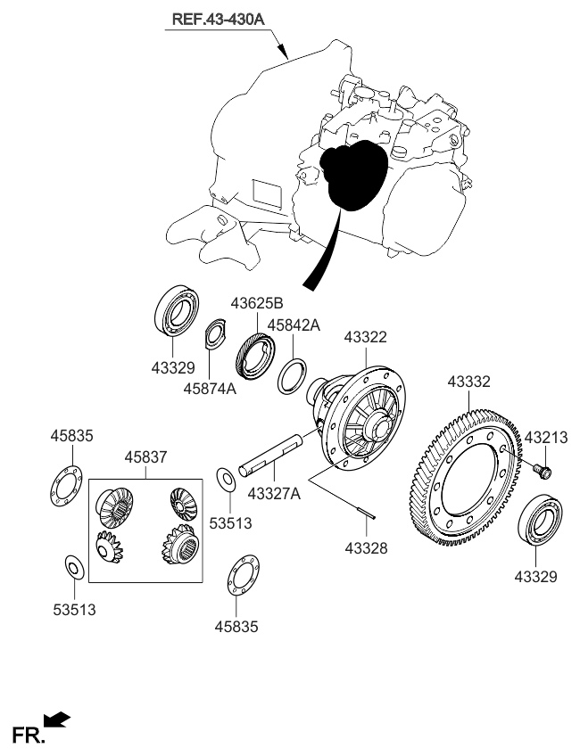 Kia 4333226040 Gear-Differential Drive