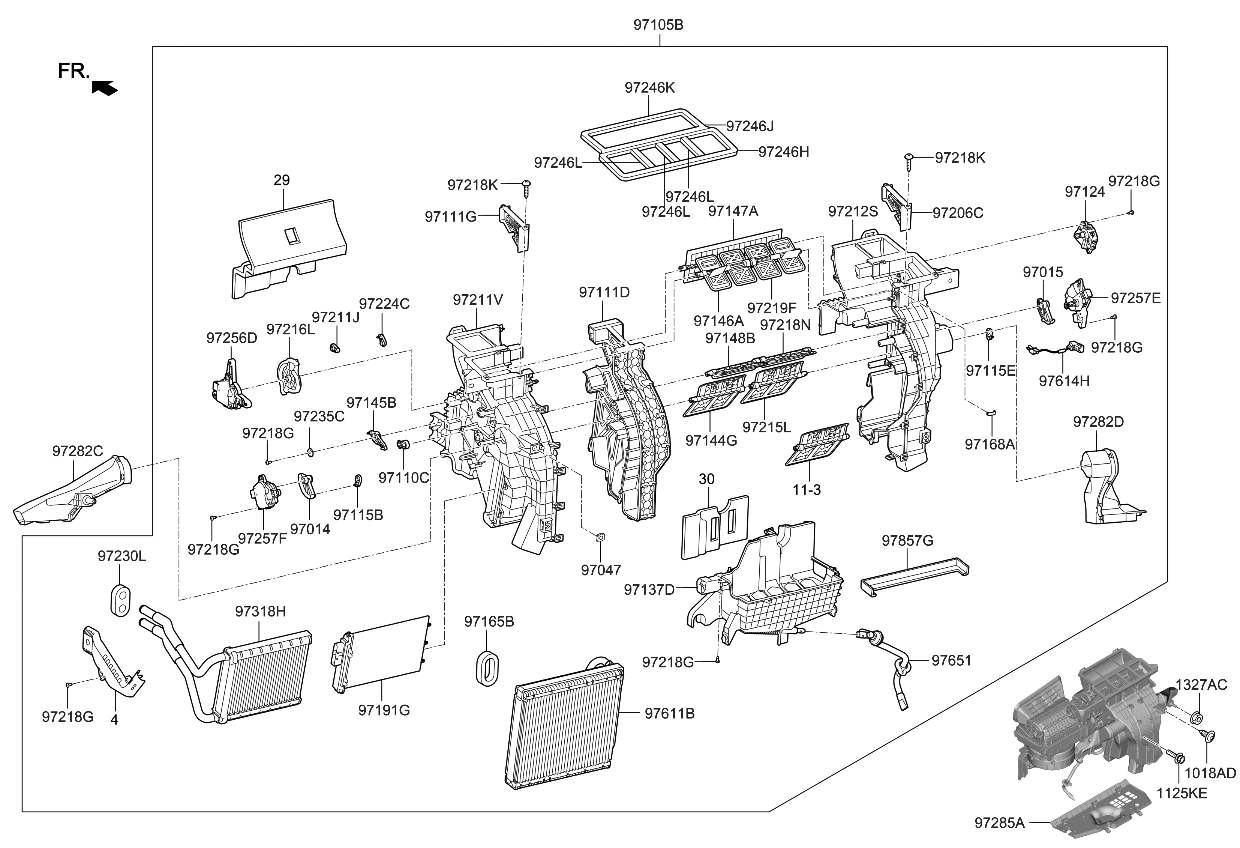 Kia 97205S9030 HEATER & EVAPORATOR