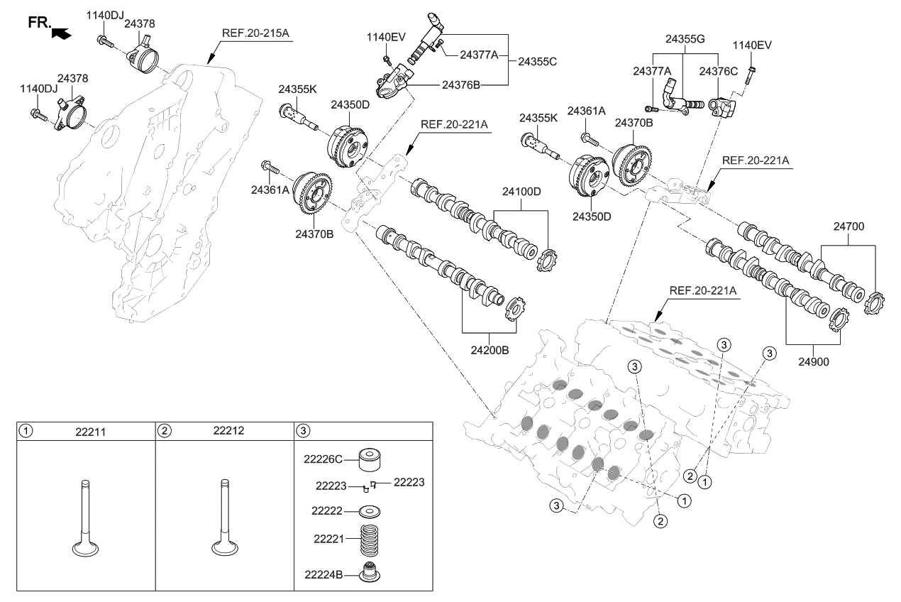 Kia 241003LPK0 CAMSHAFT Assembly-Intake