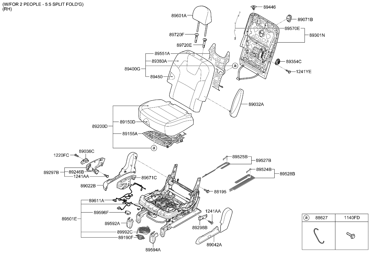 Kia 89651S9000 Wire Assembly-Rr Seat Cu