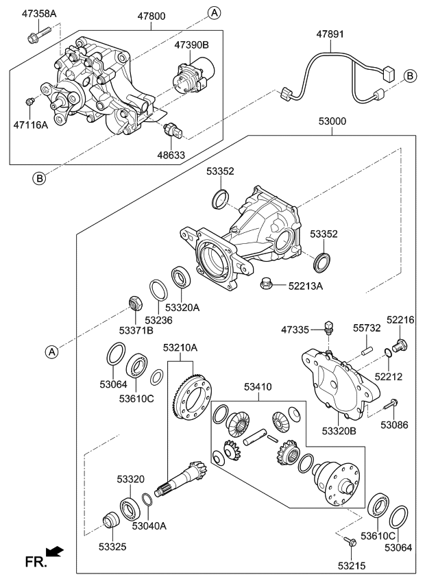 Kia 530664G500 Bearing-Differential