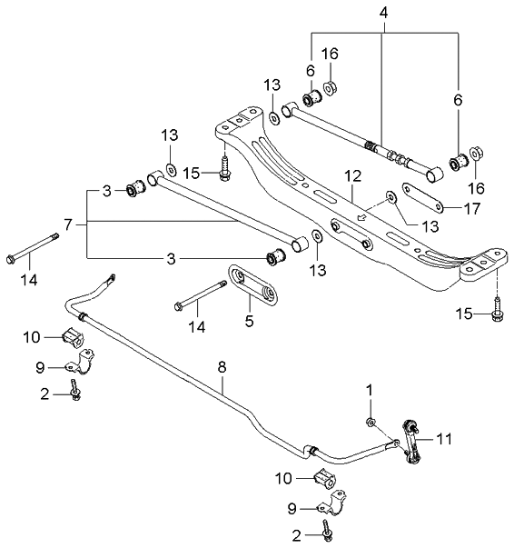 Kia 626102F000 Crossmember Assembly-Rear