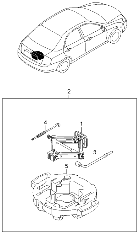 Kia 091492F600 Case-Jack