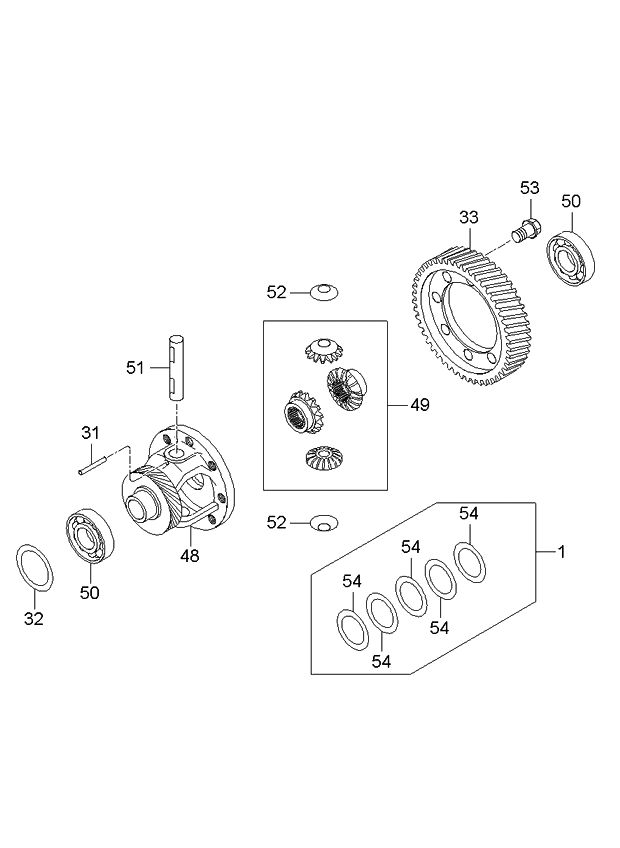 Kia 5352621170 SPACER-Differential