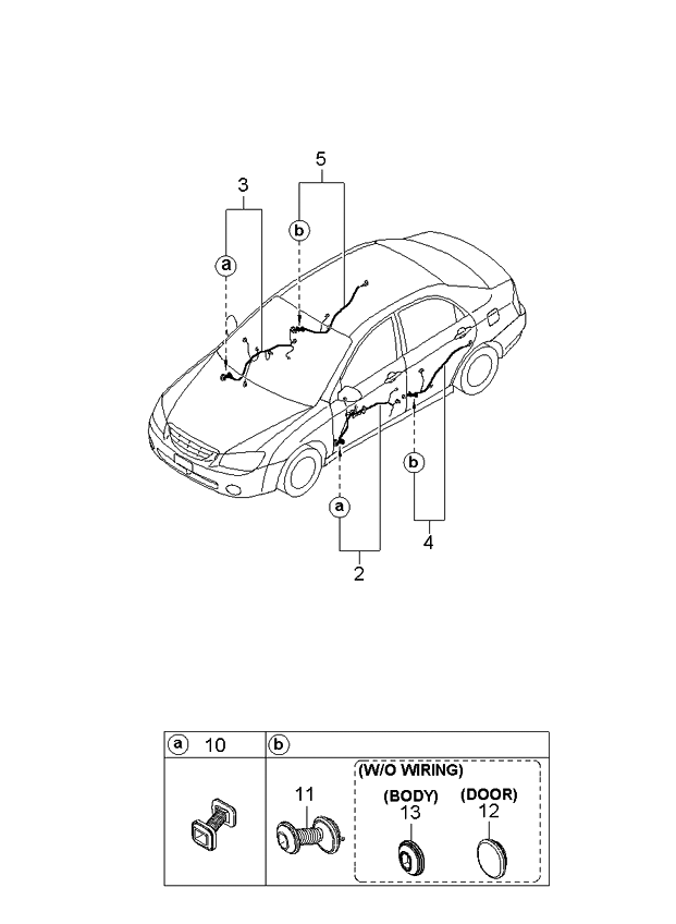 Kia 916102F030 Wiring Assembly-Front Door,As