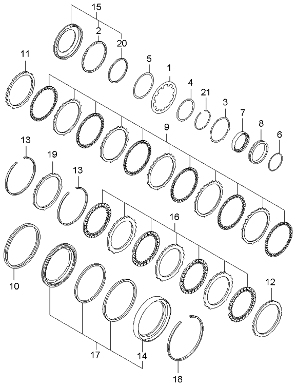 Kia 4567023300 Retainer Assembly-2ND Brake