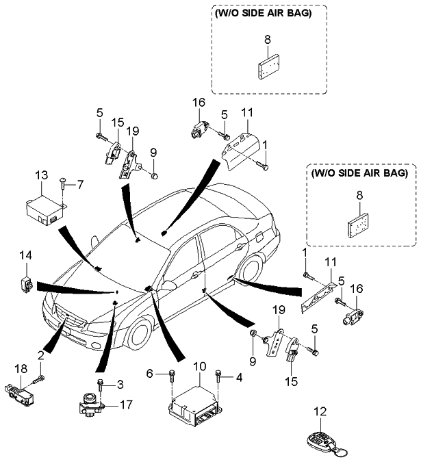 Kia 959102F300 Air Bag Control Module Assembly