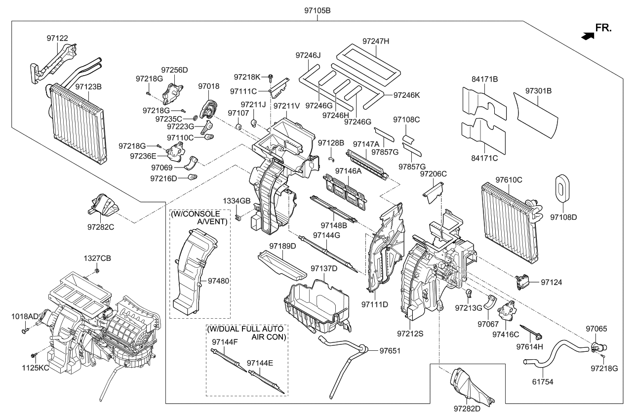 Kia 97205A7740 Heater & EVAPORATOR