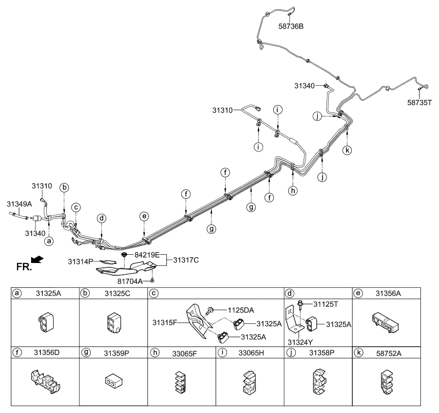 Kia 31310A7920 Tube-Fuel Feed