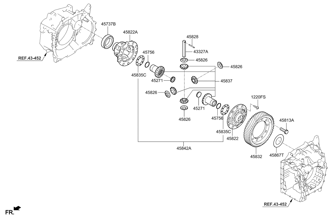 4582126300 Kia Differential Case