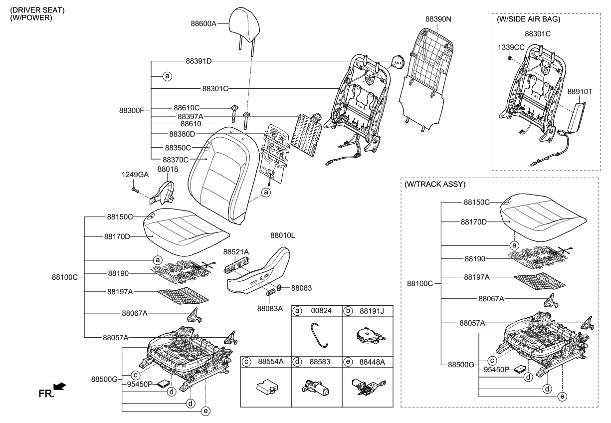 Kia 88500A7420 Track Assembly-Front Seat D