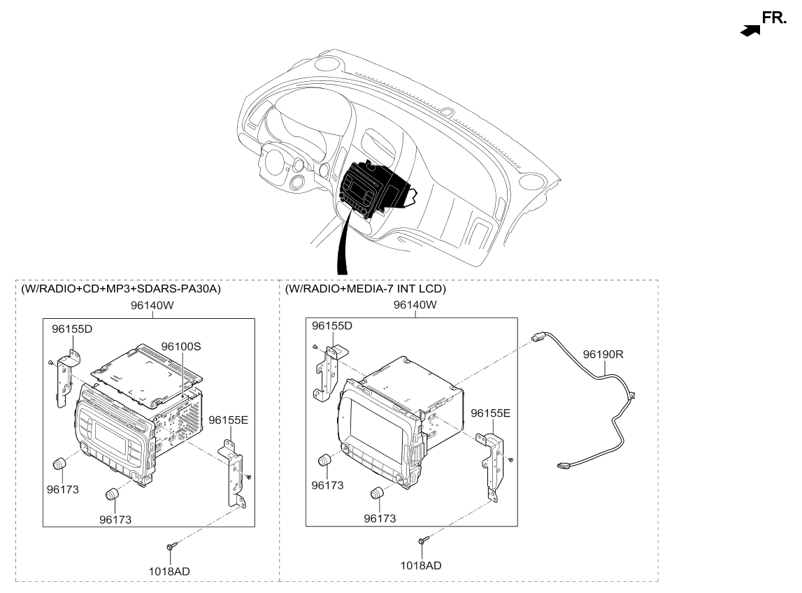 Kia 96160A7510WK Audio Assembly