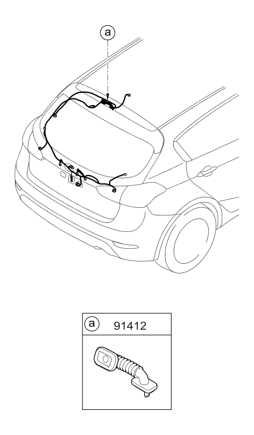 Kia 919811H010 GROMMET-Tail Gate