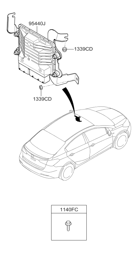 Kia 954402DDE0 Transmission Control Unit