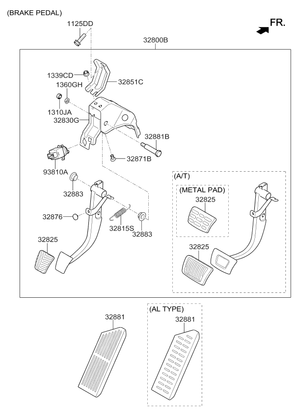 Kia 328003X410 Pedal Assembly-Brake