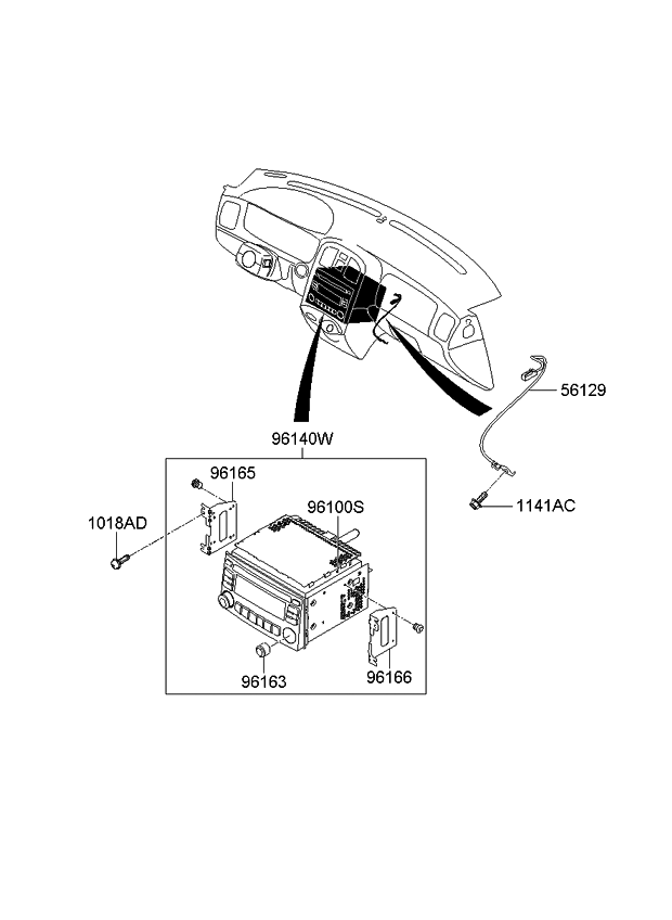 Kia 961652G550 Bracket-Set Mounting,LH