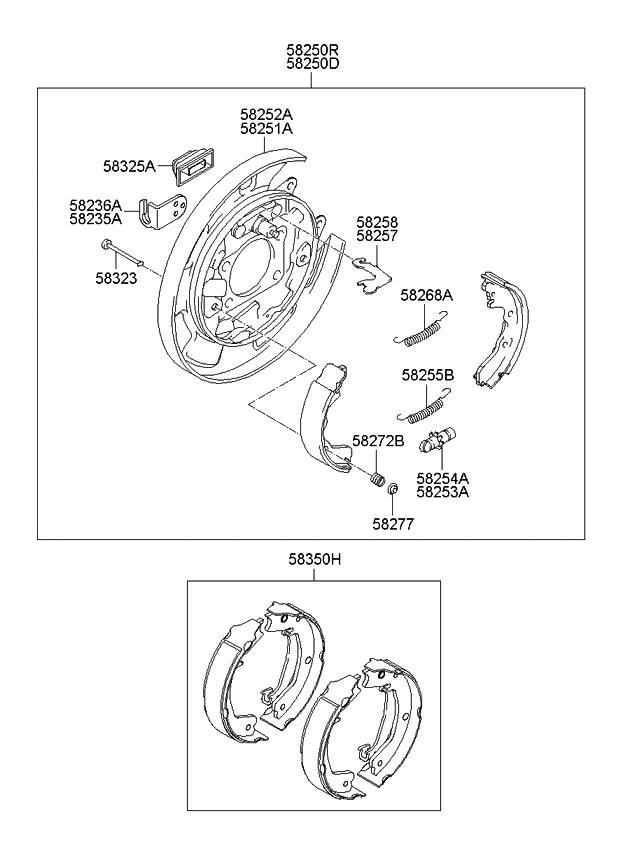 Kia 582682G000 Spring-Shoe Return Upper