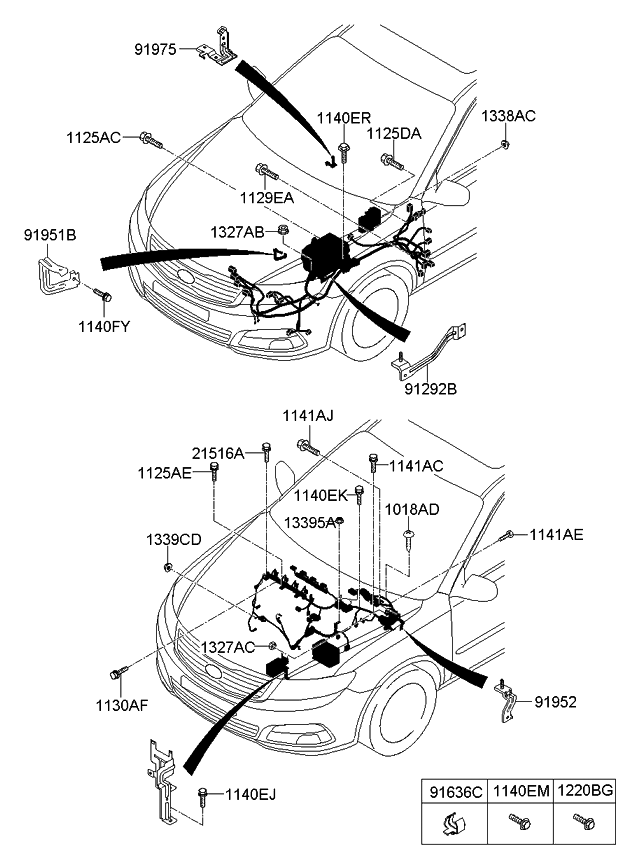 Kia 919312G220 Bracket-Wiring Mounting