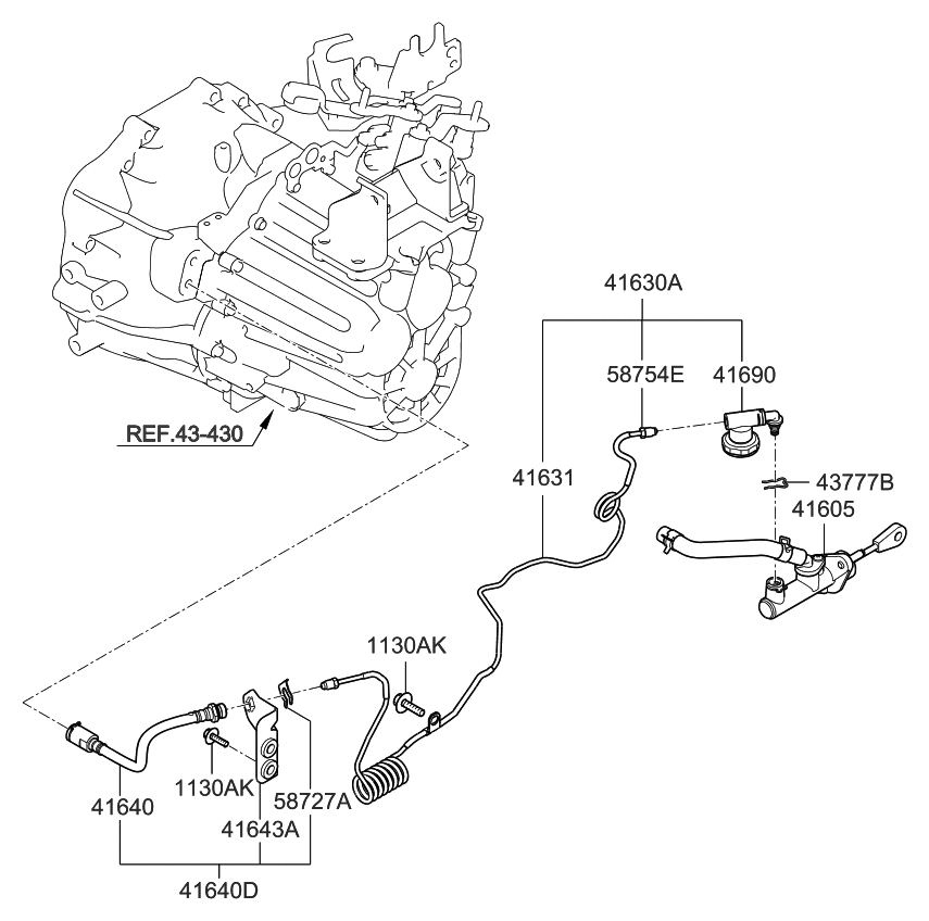 Kia 416902E005 Regulator Assembly-Clutch