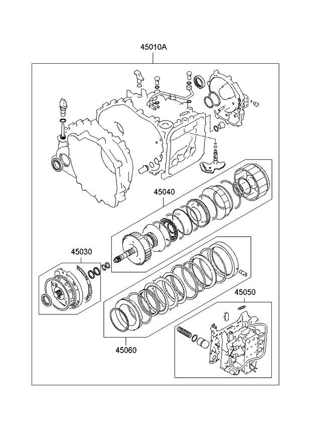 Kia 450403AA00 Seal Kit-Automatic TRANSAXLE Front&Rear C